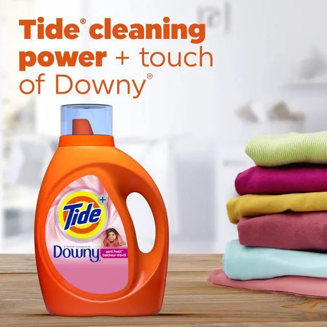 Alt view image 3 of 6 - with Downy Liquid Laundry Detergent Soap, High Efficiency (HE), April Fresh Scent, 59 Loads (92 Fl Oz)