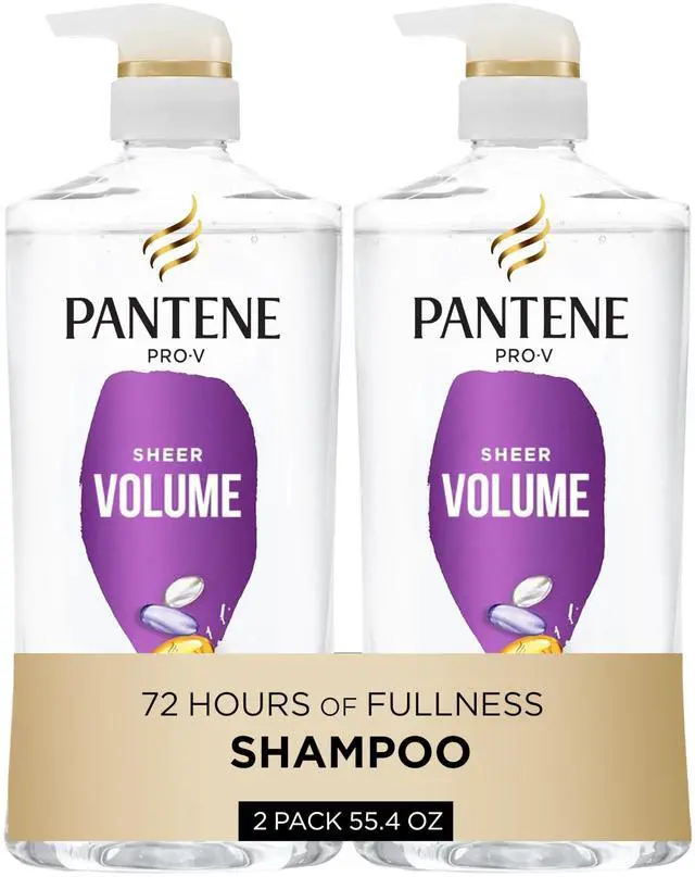 Main image of Shampoo, Sheer Volume - Lightweight Nourishment for Fine, Color-Treated Hair, 72-Hour Fullness and Body, 27.7 Oz Each, 2-Pack + Miracle Rescue Shot (0.5 Oz)