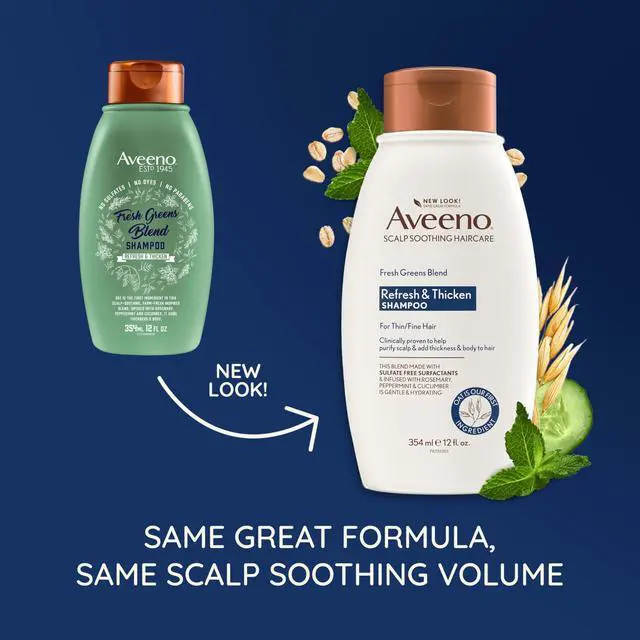 Alt view image 2 of 7 - Fresh Greens Blend Natural Volumizing Shampoo, Cucumber, Rosemary, for Fine Hair, 12 fl oz
