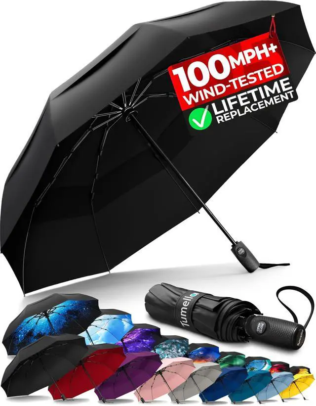 Main image of Strongest Windproof Travel Umbrella (Compact, 100MPH Wind-Tested)