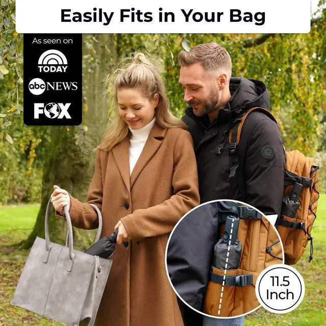Alt view image 2 of 6 - Strongest Windproof Travel Umbrella (Compact, 100MPH Wind-Tested)