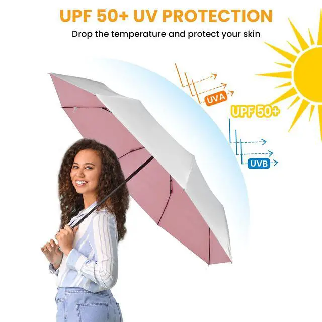 Alt view image 3 of 7 - 46 Inch UPF 50+ UV Protection Umbrella for Sun & Rain