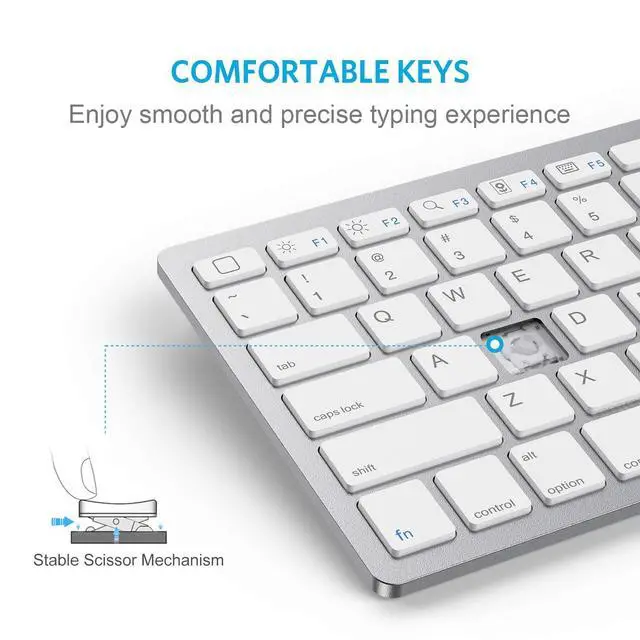 Alt view image 7 of 7 - Ultra-Slim Bluetooth Keyboard for iPad,iPad Pro/Air/Mini,iPhone