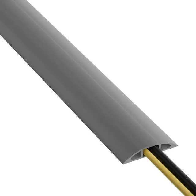 Main image of Cable Protector, 1/2 in H, 6 ft L, 2-3/8 in W, 1 Channel, PVC, Gray CC-4-1 Each
