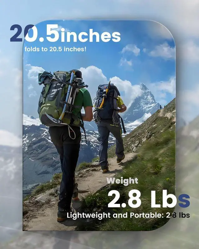 Alt view image 4 of 6 - 74 Aluminum Camera Tripod HeavyDuty Professional Tripod Stand for DSLR & Mirrorless Cameras, Smartphones & GoPro Lightweight Travel Tripod with 360° Pan Head & Phone Mount