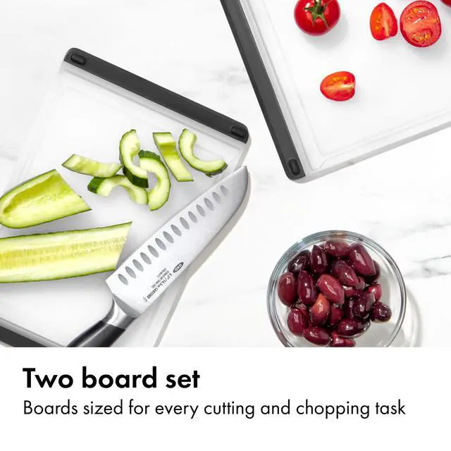 Alt view image 2 of 7 - Good Grips 2-Piece Plastic Cutting Board Set - Double-Sided