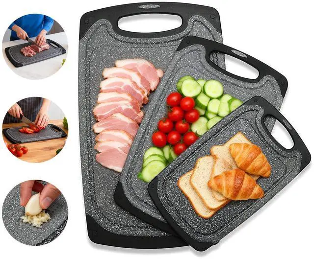 Main image of Plastic Cutting Boards Set of 3,BPA Free,Dishwasher Safe