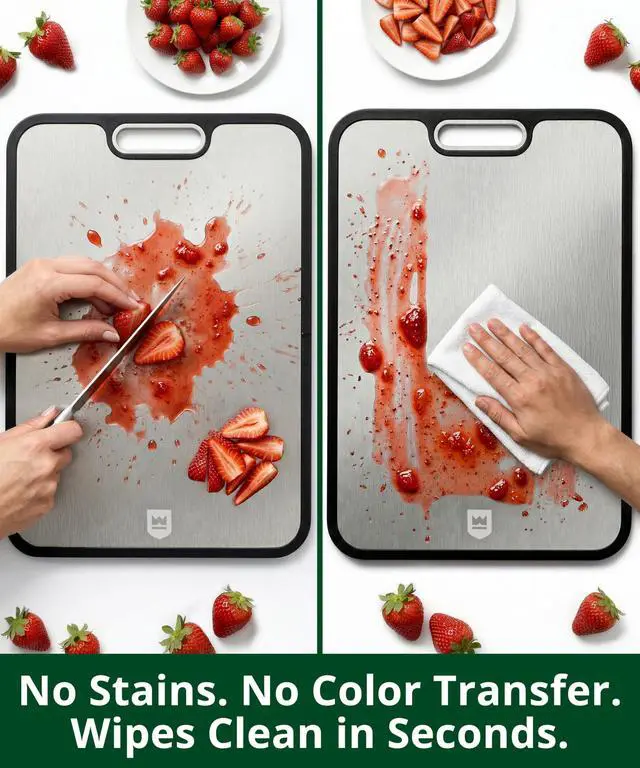 Alt view image 7 of 7 - Cutting Board with Juice Groove - Kitchen Chopping Board for Meat Cheese and Vegetables, Heavy Duty Serving Tray