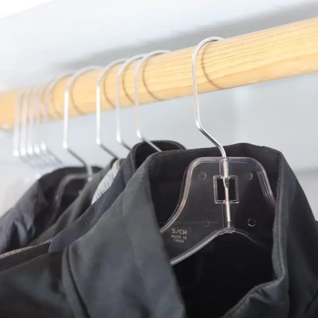 Alt view image 6 of 7 - Clear Plastic Hangers 12 Pack Durable Plastic Shirt Hangers
