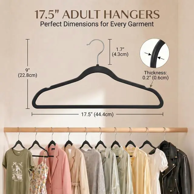 Alt view image 5 of 7 - Plastic Hangers 50 Pack, Heavy Duty Plastic Hangers for Clothes