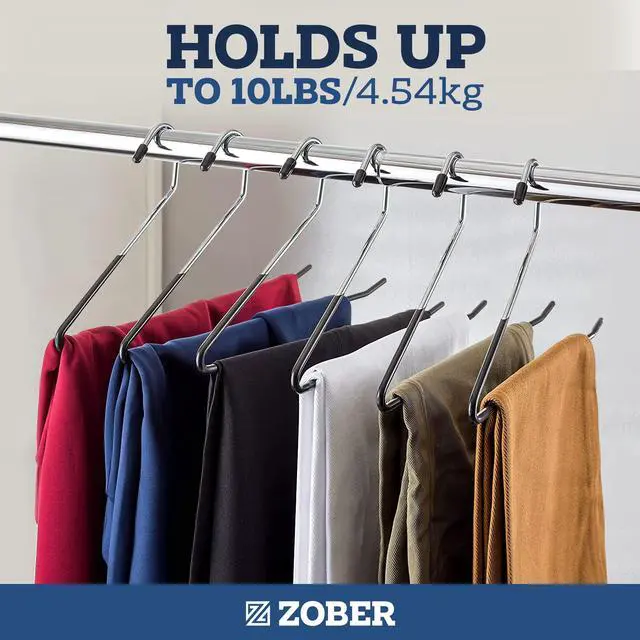 Alt view image 4 of 7 - Open Ended Pants Hangers, Metal Clothes Hangers for Jeans, 20 Pack