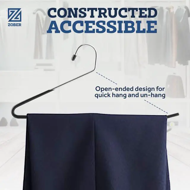 Alt view image 7 of 7 - Open Ended Pants Hangers, Metal Clothes Hangers for Jeans, 20 Pack