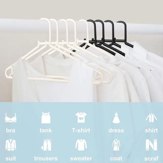 Alt view image 2 of 7 - Plastic Hangers 50 Pack