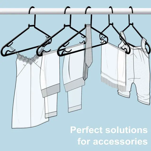 Alt view image 4 of 7 - Plastic Hangers 50 Pack