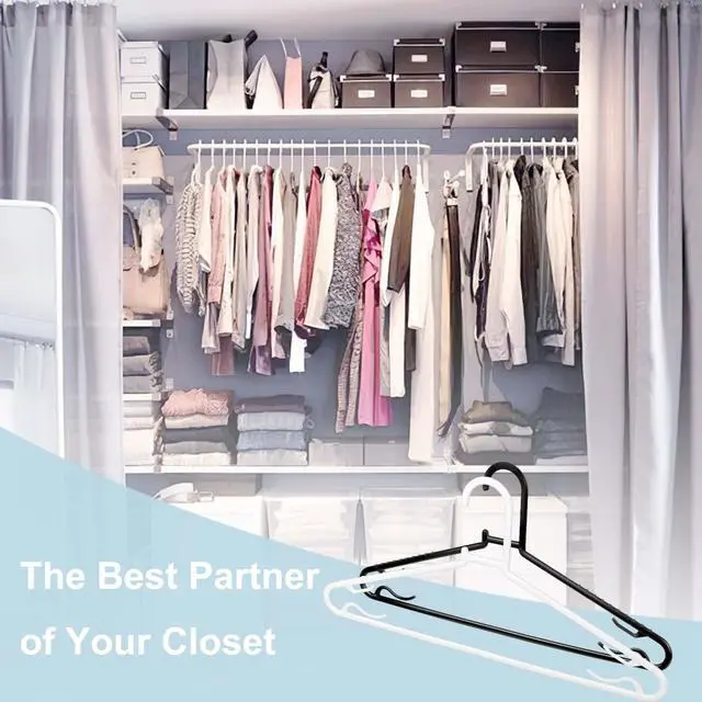 Alt view image 7 of 7 - Plastic Hangers 50 Pack