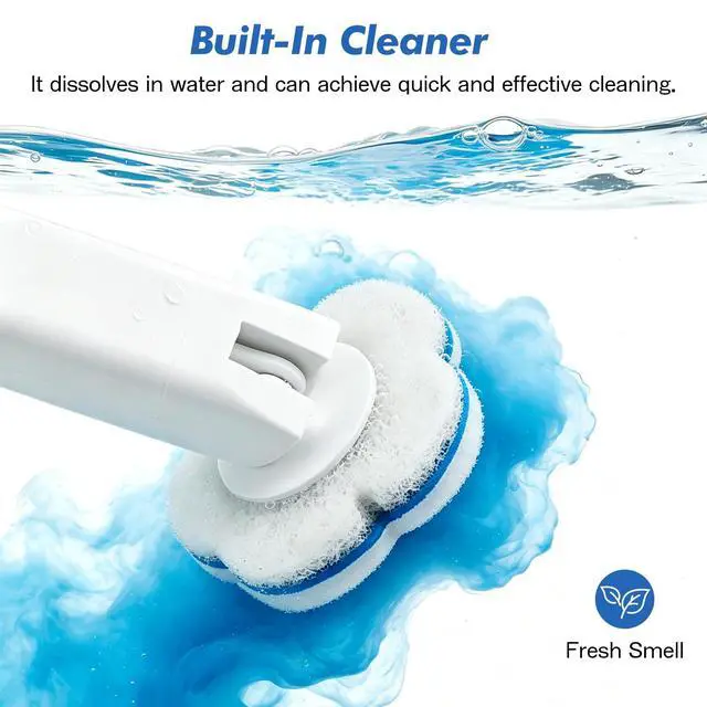 Alt view image 3 of 7 - Disposable Toilet Brush for Bathroom Cleaning, 16 Replacement,White