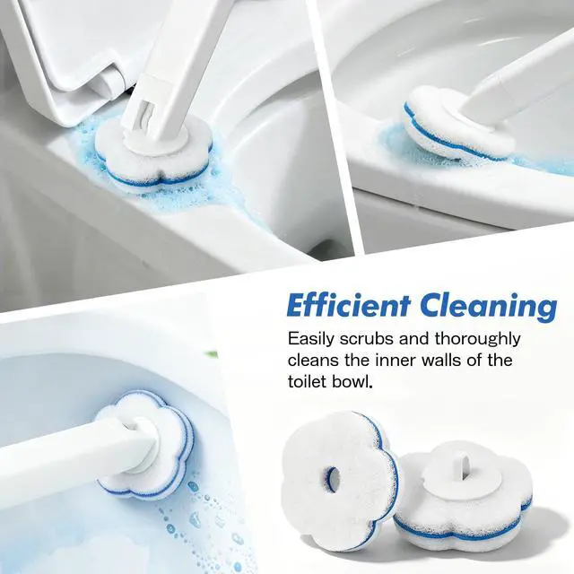 Alt view image 4 of 7 - Disposable Toilet Brush for Bathroom Cleaning, 16 Replacement,White