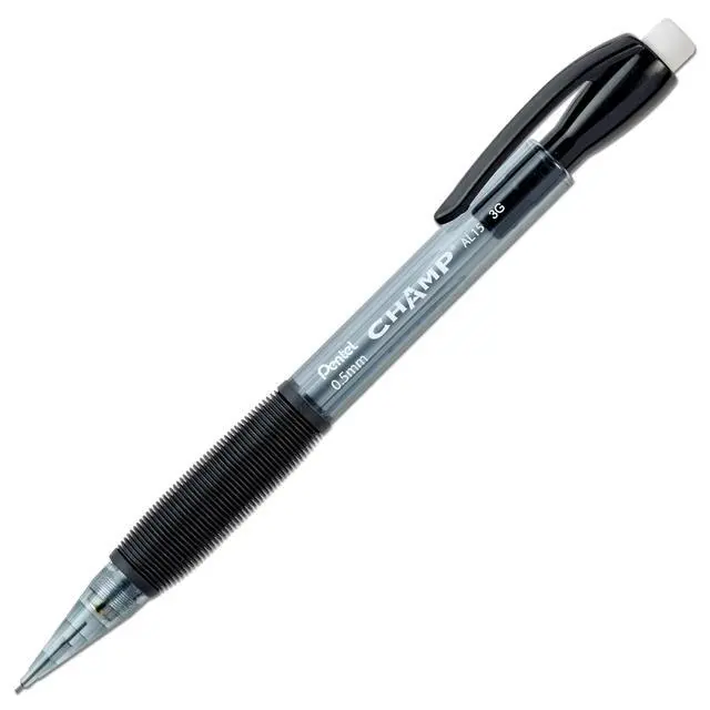 Alt view image 2 of 3 - Champ Mechanical Pencil, (0.5mm) Lead Size, Black Barrel, Box of 12 (AL15A)
