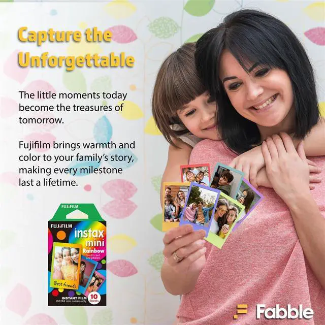 Alt view image 4 of 7 - Instax Mini Rainbow Instant Film 10-Exposure Pack Bundle with Black Instax Mini Photo Album Holds 32 Prints