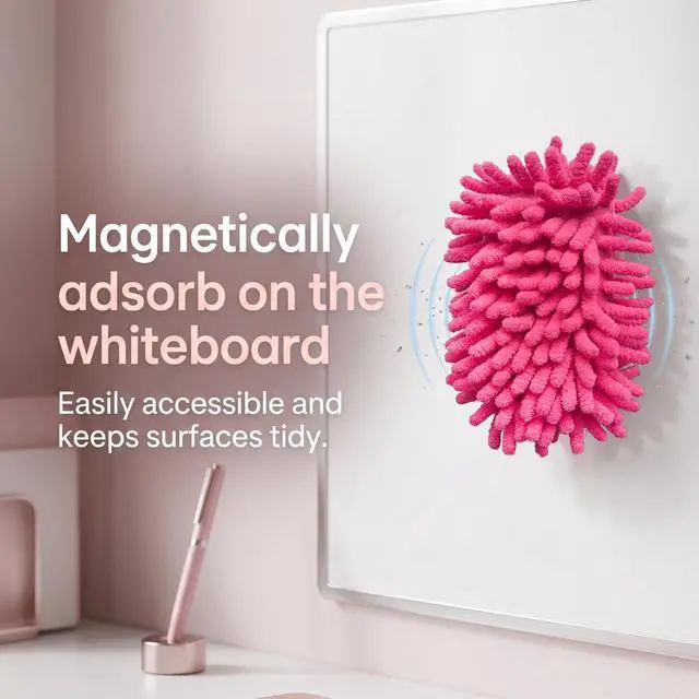 Alt view image 3 of 7 - Dry Erase Eraser Magnetic, Microfiber Shag Whiteboard Eraser, Washable, for Home, Office, Classroom, 4 Pcs
