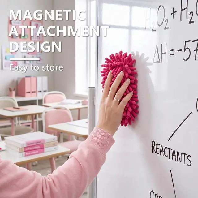 Alt view image 5 of 7 - Dry Erase Eraser Magnetic, Microfiber Shag Whiteboard Eraser, Washable, for Home, Office, Classroom, 4 Pcs