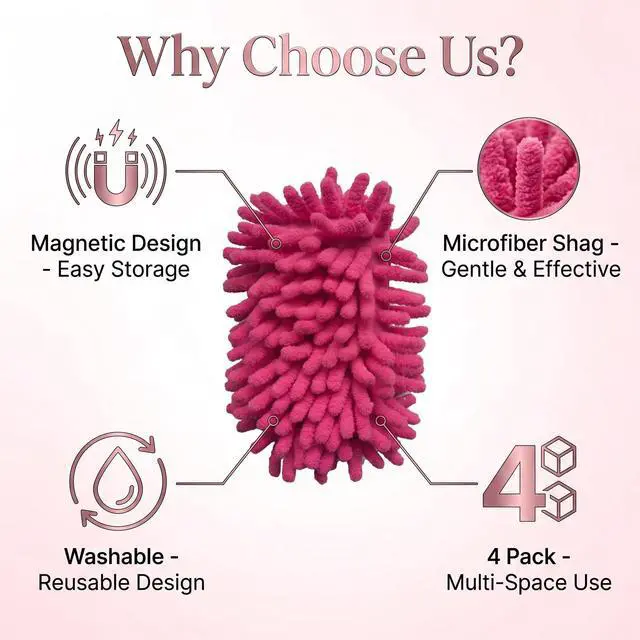 Alt view image 7 of 7 - Dry Erase Eraser Magnetic, Microfiber Shag Whiteboard Eraser, Washable, for Home, Office, Classroom, 4 Pcs
