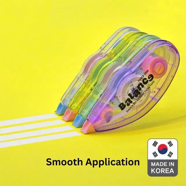 Alt view image 3 of 7 - Correction Tape Instant Dry Correction Tape for Smooth, Precise Corrections | Koreas #1 Manufacturer | Office & School Supplies | 5mm x 5m (0.19 in x 5.47 yds) | 10 Pack