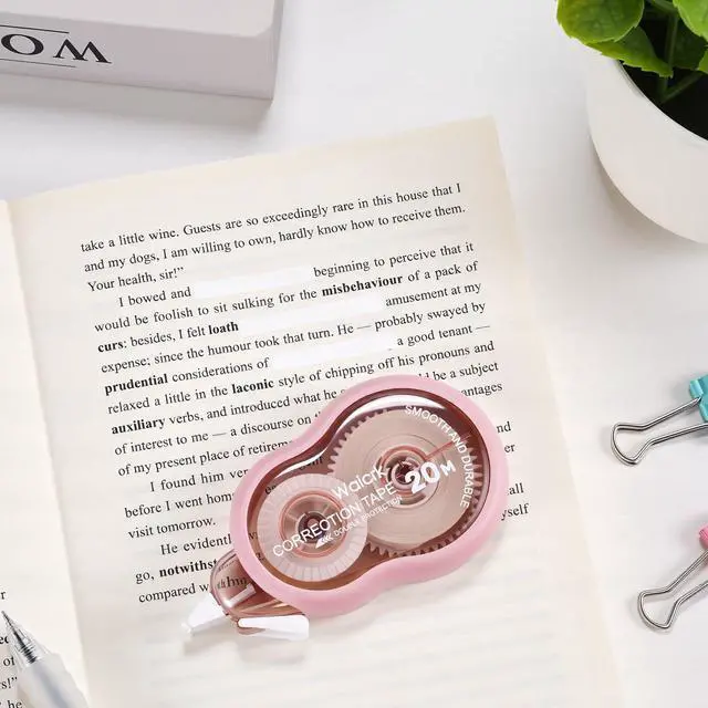 Alt view image 7 of 7 - Correction Tape with Dispenser, 65.6ft, Tear-Resistant, Easy-to-Use Applicator, for Office or School, 5-Pack (5, Multicolor)