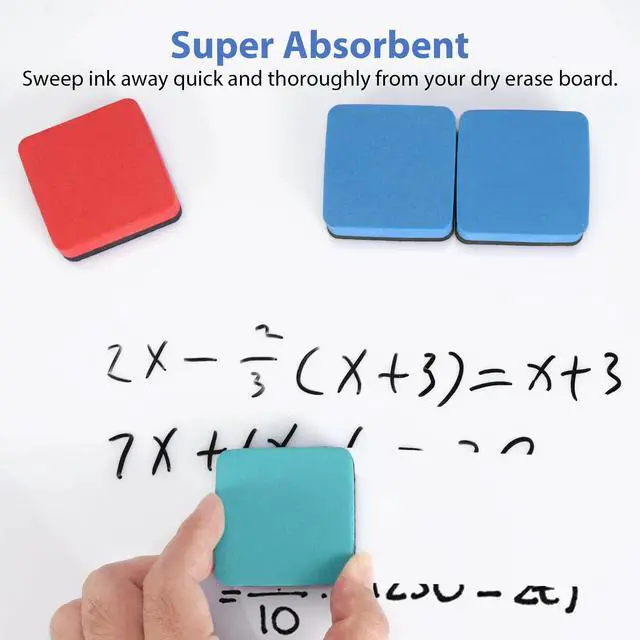 Alt view image 4 of 7 - Magnetic Dry Erase Erasers, Chalkboard Cleaning Pads