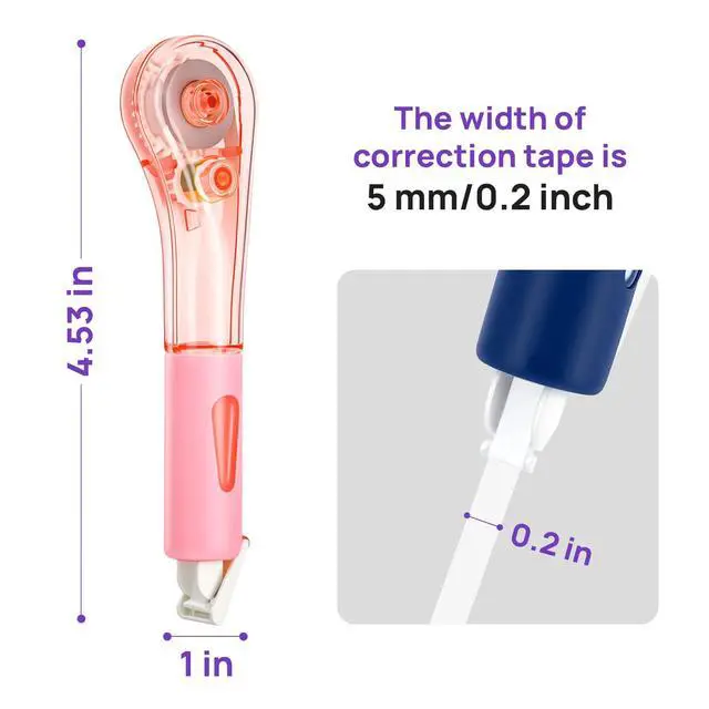 Alt view image 2 of 7 - 19.69ft Correction Tape Pens, Dry Instantly, Pen Style