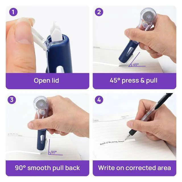 Alt view image 3 of 7 - 19.69ft Correction Tape Pens, Dry Instantly, Pen Style
