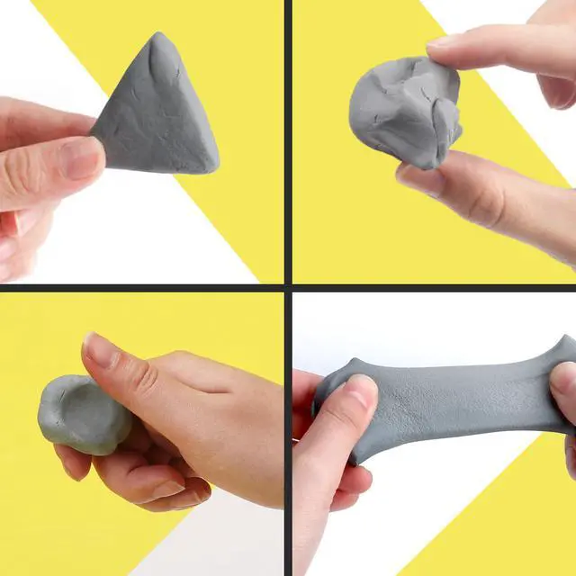 Alt view image 4 of 7 - 4 Pack Kneaded Eraser, Artist Eraser, Erasers for Drawing, Brighten Your Sketches and Drawings,1.45x1.35x0.32in,Grey
