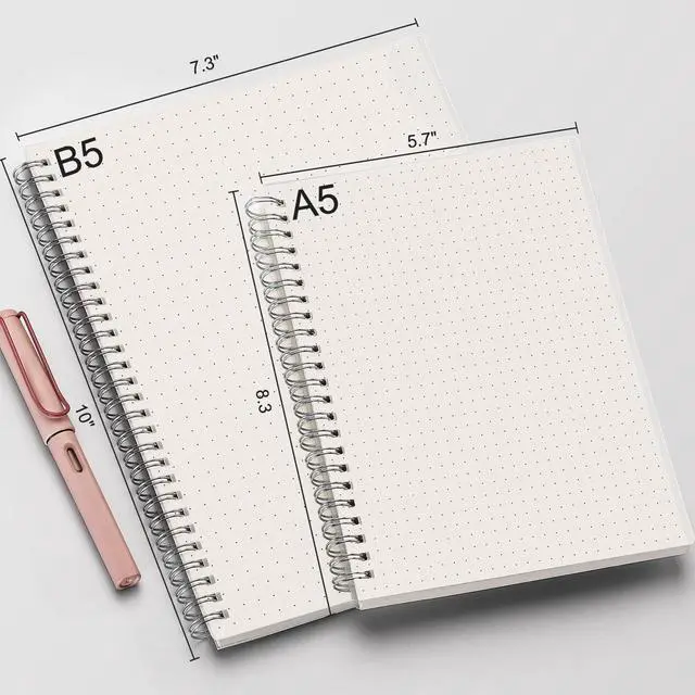 Alt view image 4 of 7 - Dotted Journal Spiral Notebook, 320 Pages, B5 (7.3"X 10")