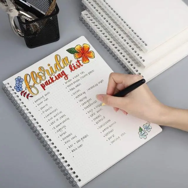 Alt view image 7 of 7 - Dotted Journal Spiral Notebook, 320 Pages, B5 (7.3"X 10")