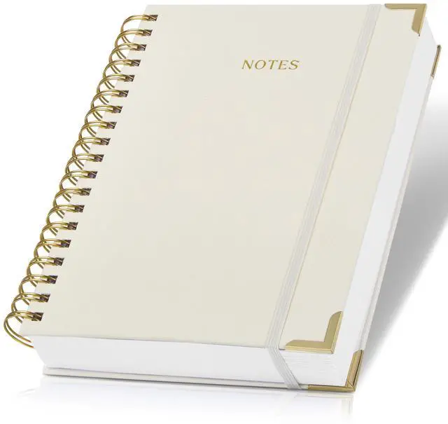 Main image of Aesthetic Thick Spiral Notebook Journal For Women in B5 Format - Modern Linen Hardcover College Ruled Note Book With 300 Lined Pages - Perfect For Writing And Staying Organized at Work or School