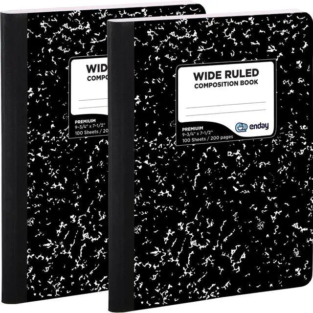 Alt view image 2 of 7 - Marble Composition Notebook Wide Ruled (2 Pack) 100 Sheets