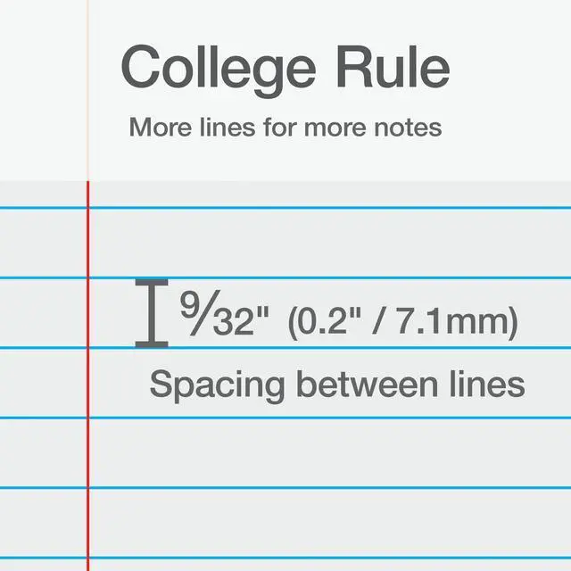 Alt view image 3 of 7 - 1-Subject Notebooks, Notebooks for School, 8 x 10.5 Inches, College Rule, 70 Sheets, Assorted Primary Colors, 3 Pack, Colors May Vary (1006792)