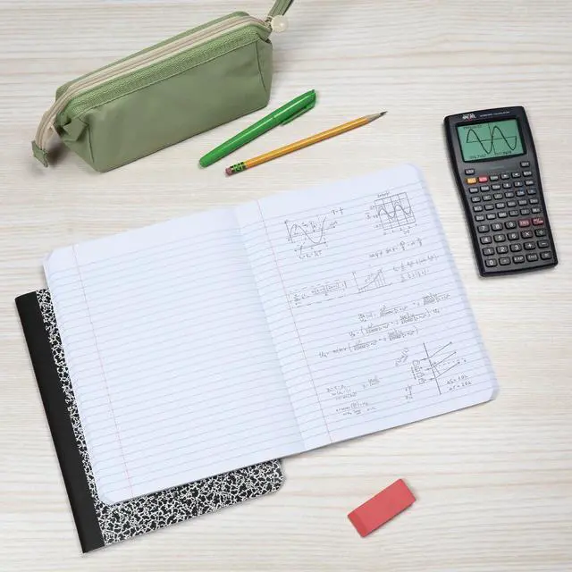 Alt view image 6 of 7 - Composition Notebooks, 9-3/4 x 7-1/2 Inch School Journals, College Ruled Paper, Black Marble Covers, 100 Sheets per Book, 2 Pack (1002515)