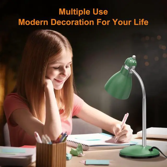 Alt view image 7 of 7 - Metal Desk Lamp, Adjustable GooseNeck Reading Light for Bedroom