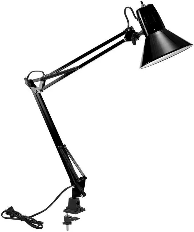 Main image of Office VLF100 LED Swing Arm Desk Lamp with Clamp Mount, 36" Reach, Includes LED Bulb,Black