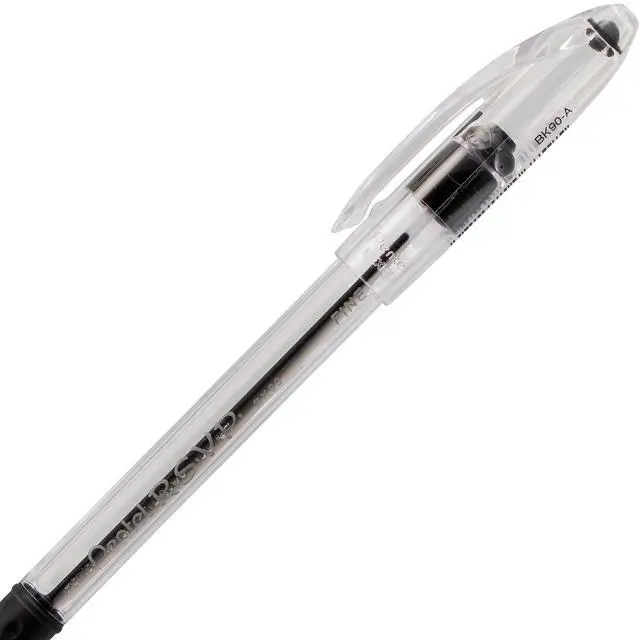 Alt view image 5 of 6 - RSVP Ballpoint Pen, (0.7mm), Fine Line, Black Ink, Pack of 5 (BK90PF5A)