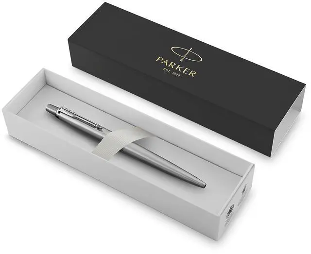 Alt view image 2 of 7 - Jotter Ballpoint Pen, Stainless Steel with Chrome Trim, Medium Point, Blue Ink - Smooth Writing, Polished, Professional, Sleek Design