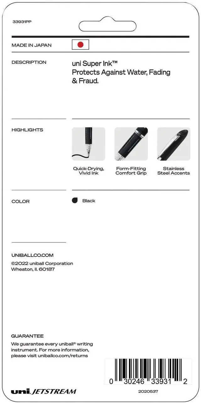 Alt view image 7 of 7 - Jetstream Ballpoint Pens, Medium Point (1.0mm), Black, 4 Pack