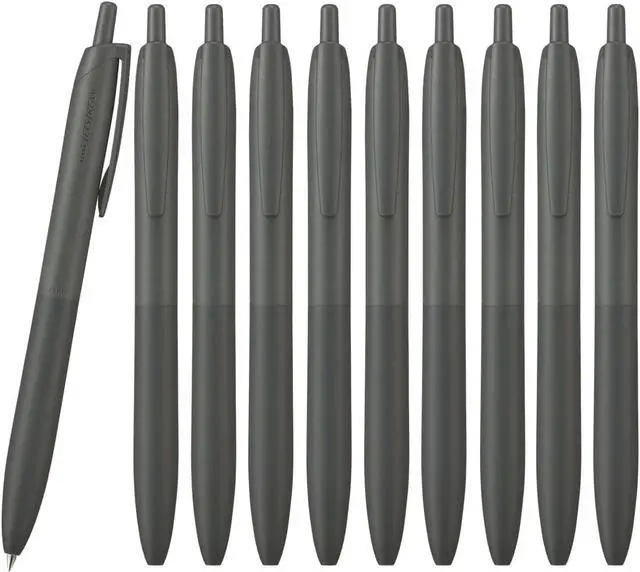 Main image of Uni Jetstream Single Ballpoint Pen, Equipped with 0.7mm Lite Touch Ink (Black), Off Black, SXNLS07.24, Set of 10