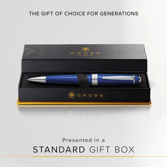 Alt view image 4 of 7 - Bailey Light Polished Blue Resin Ballpoint Pen - Professional Pen for Effortless Writing - Journaling, Note-Taking & More - Black Ink - Easy Handling - Includes Gift Box