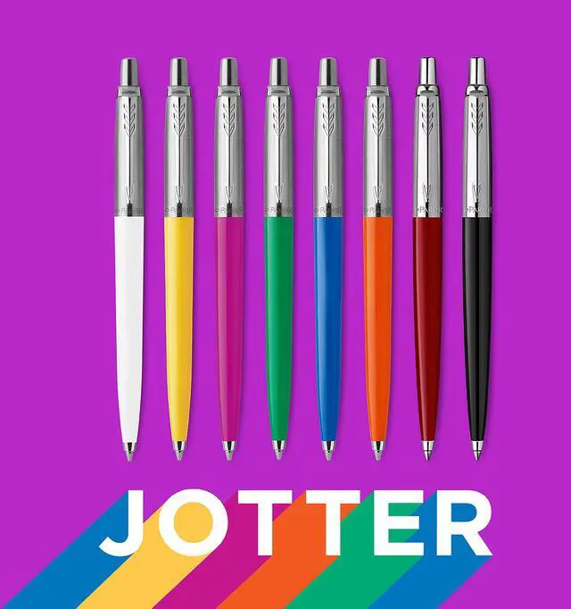 Alt view image 5 of 7 - Jotter Originals Ballpoint Pen, Classic Black Finish, Medium Point, Blue Ink, 1 Count - Signature Retractable Design