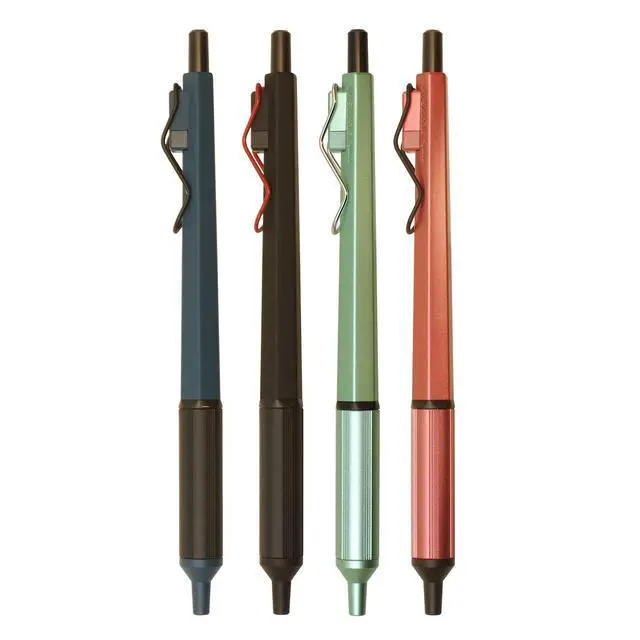 Alt view image 4 of 4 - Uni Jetstream EDGE 0.38mm Oil-based Ballpoint Pen, Black Red Body (SXN100338BK15)