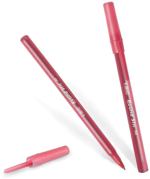 Alt view image 4 of 6 - Round Stic Xtra Life Red Ballpoint Pens, Medium Point, 1.0mm, 10-Count