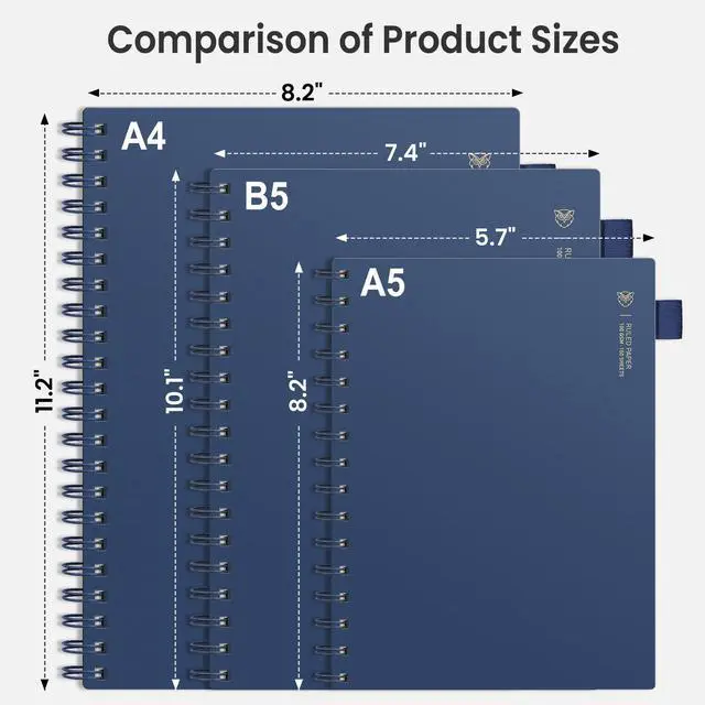 Alt view image 7 of 7 - Lined Spiral Journal Notebook, 300 Pages, B5 Size (7.4'' x 10.1'')