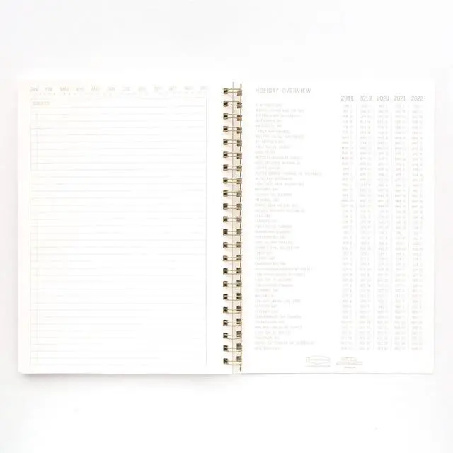 Alt view image 4 of 4 - Textured Paper Twin Wire Notebook, Daily Planner & Soft Cover Writing Journal, 160 Lined Perforated Pages, Large Spiral Notebook for Work & Journaling, 8.25 x 11.625 in, Juniper Green